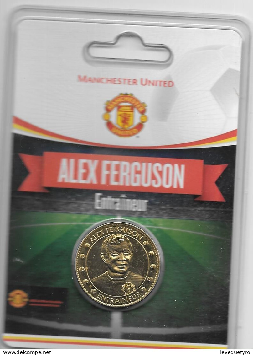 Médaille Touristique Arthus Bertrand AB Sous Encart Football Manchester United  Saison 2011 2012 Sir Alex Fergusson - Ohne Datum