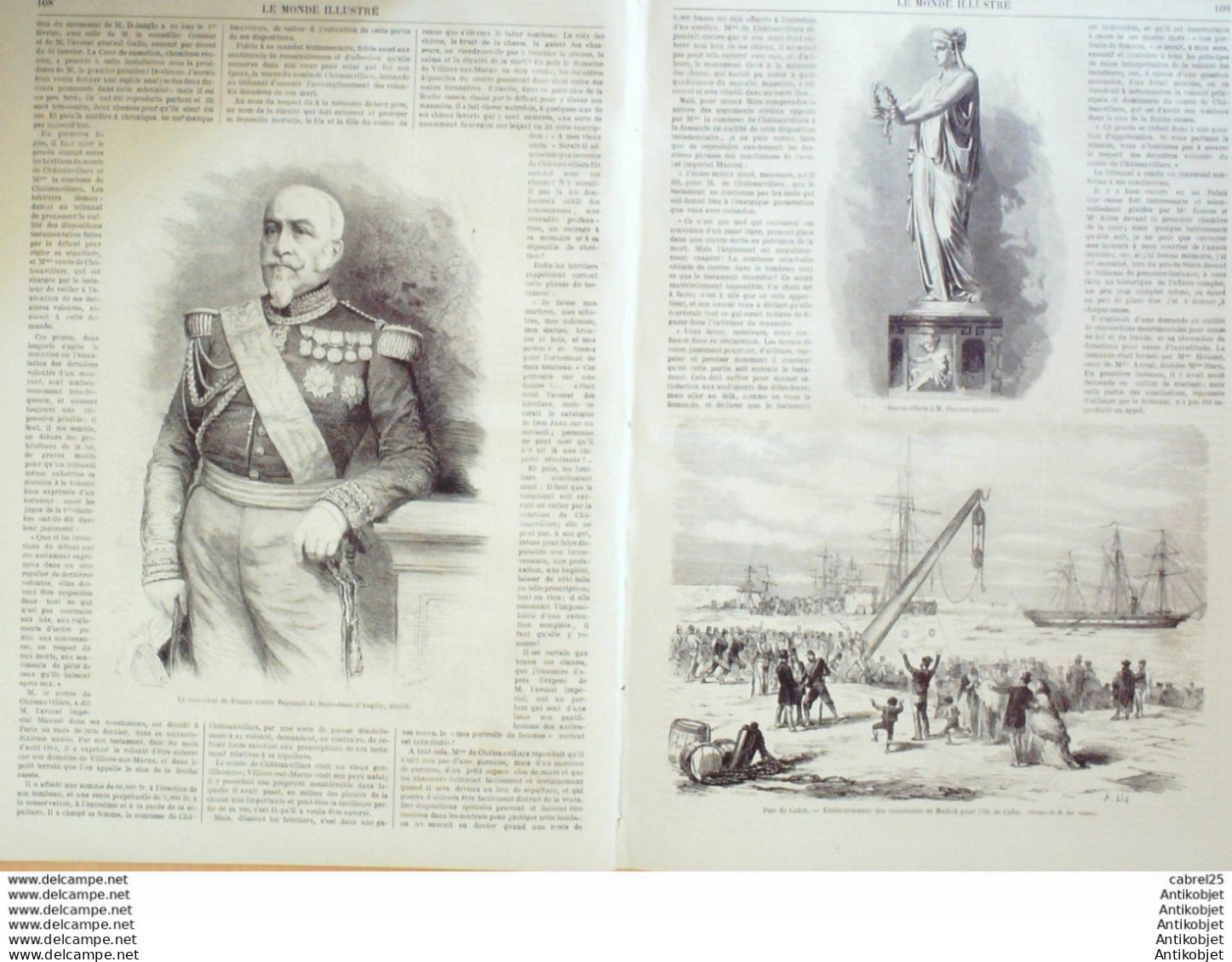 Le Monde Illustré 1870 N°670 Gabon Libreville Factorerie Pilastre Espagne Cadix Belgique Léopold II - 1850 - 1899