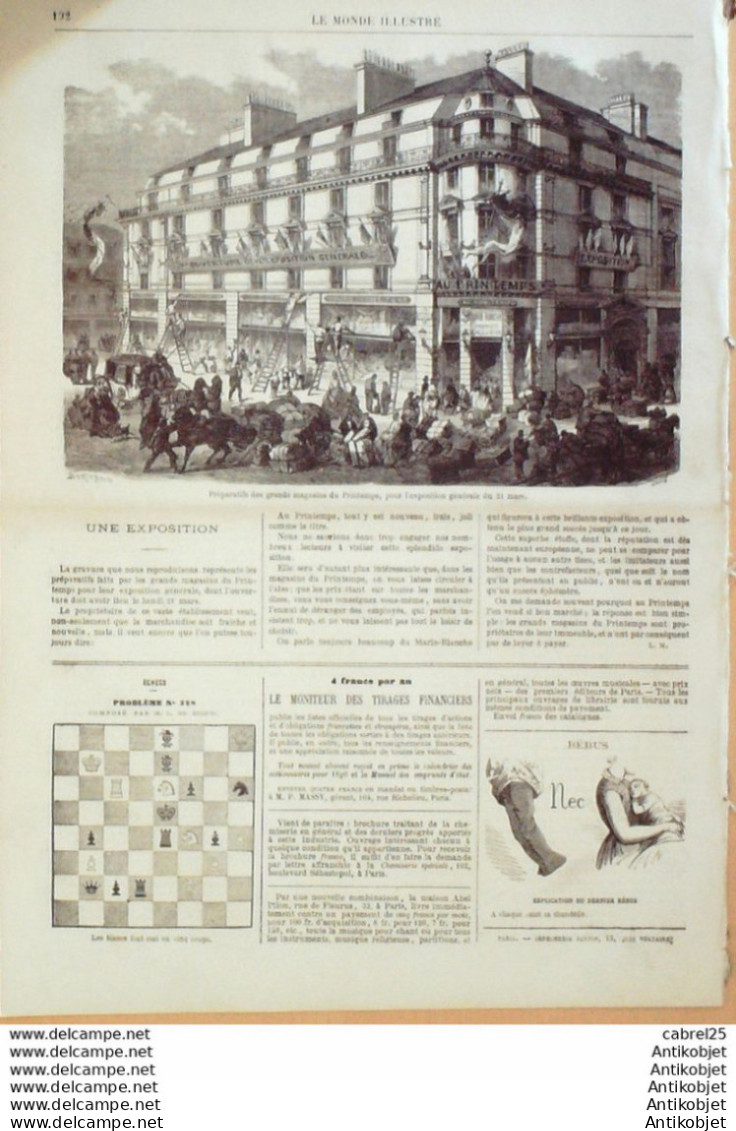 Le Monde Illustré 1870 N°675 Tours (37) Espagne Cataluyud Italie Rome Carnaval Henri De Bourbon Duc De Seville - 1850 - 1899