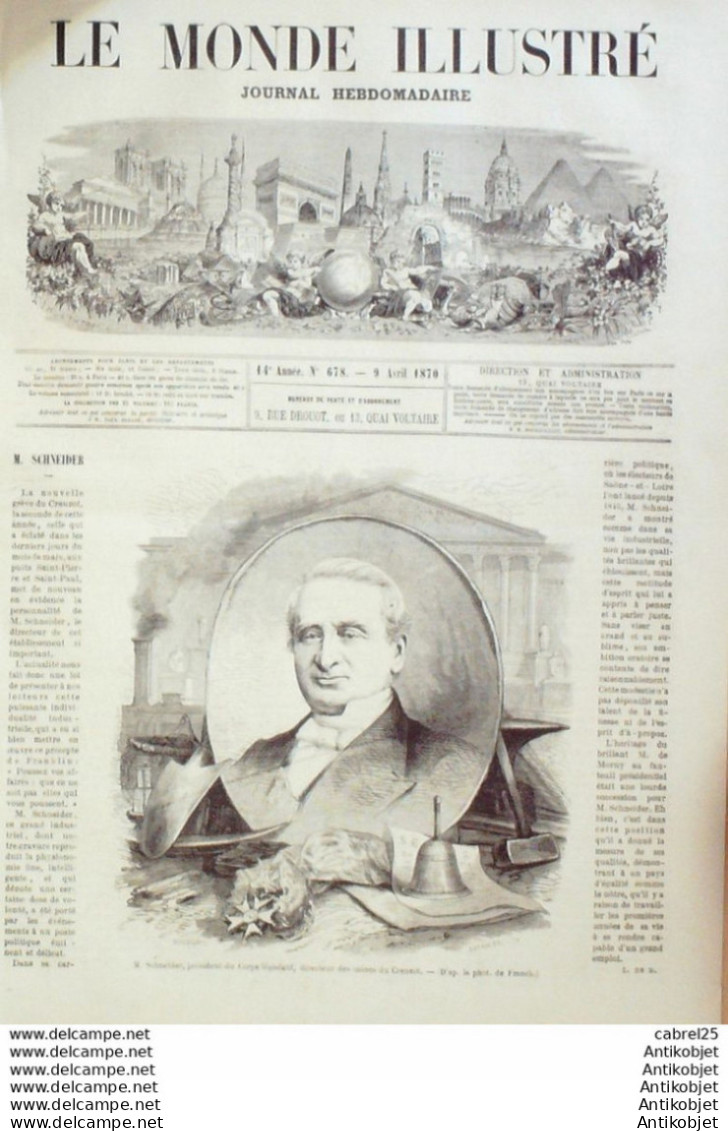 Le Monde Illustré 1870 N°678 Cuba Ile Rio Hondo Espagne Maceda Italie Rome Scata Santa - 1850 - 1899