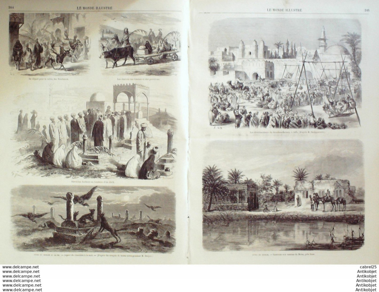 Le Monde Illustré 1870 N°679 Turquie Smyrne Bagne Du Djezair Khan Egypte Caire Cuba La Havane - 1850 - 1899