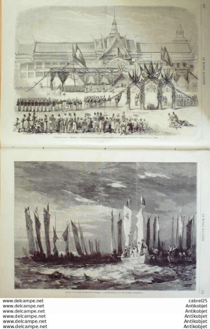 Le Monde Illustré 1870 N°687 Siam Bangkok Pierrefonds (60) Egypte Port Said Espagne Burgos - 1850 - 1899
