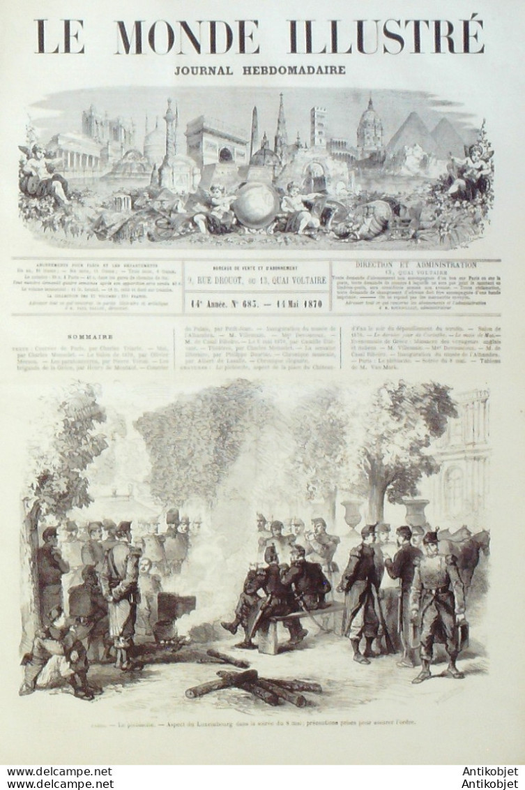 Le Monde Illustré 1870 N°683 Plebiscite Grèece Corinthe Espagne Grenade Alhambra Portugal Casal Ribeiro - 1850 - 1899