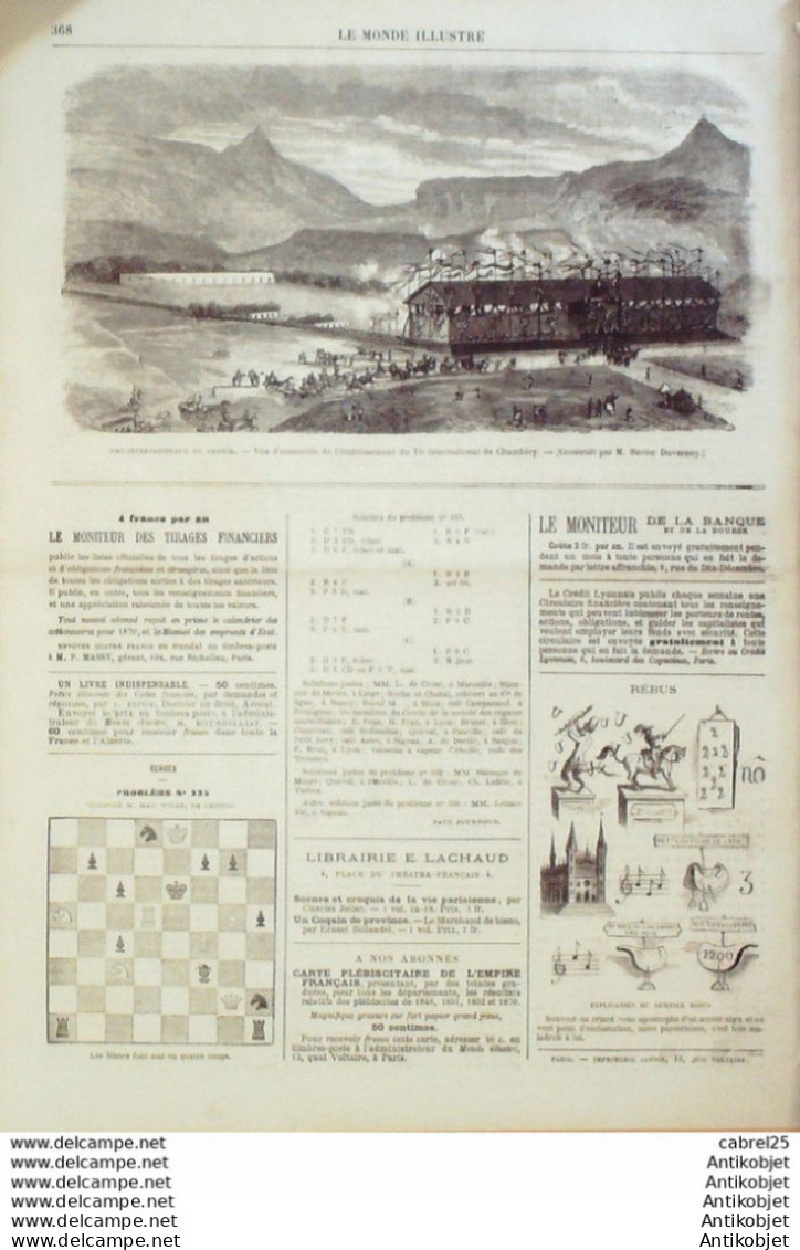 Le Monde Illustré 1870 N°686 Chambery (73) Marseille (13) Portugal Lisbonne St Benoist Poitiers (86) - 1850 - 1899