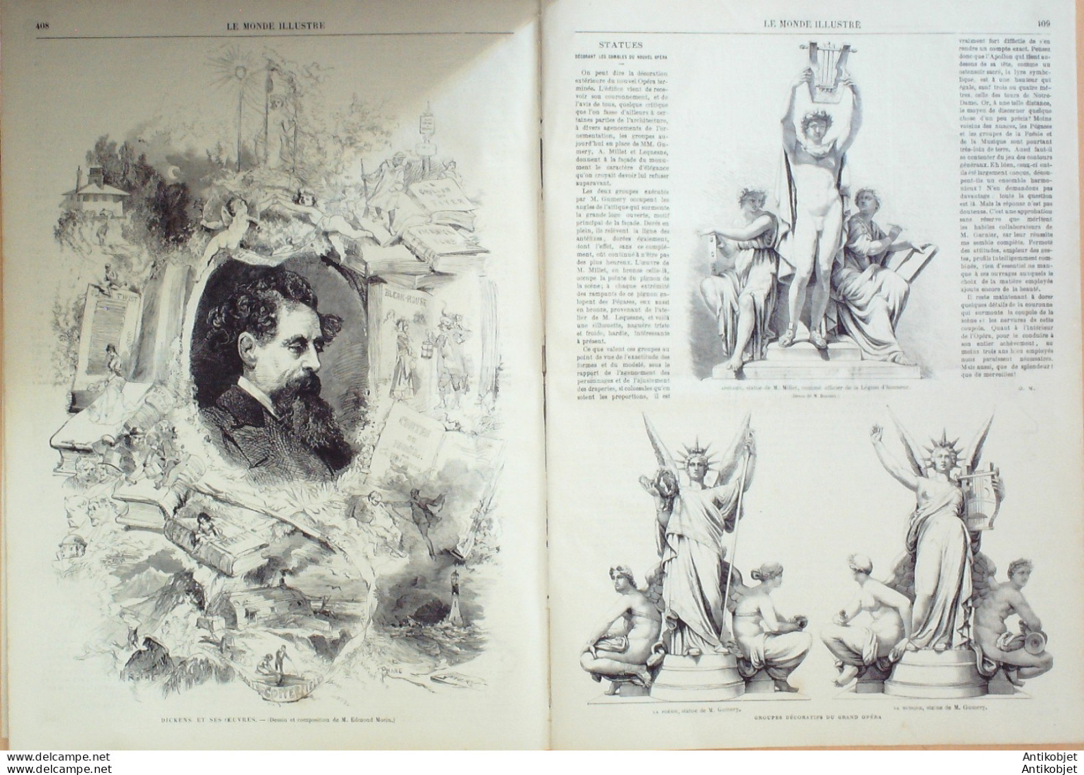 Le Monde Illustré 1870 N°689 Chalons (71) Turquie Péra Calata Constantinople Dickens  - 1850 - 1899