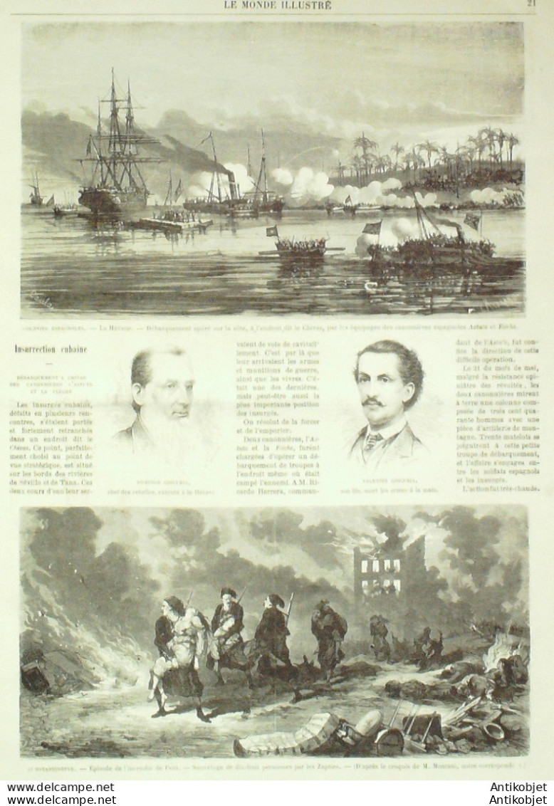 Le Monde Illustré 1870 N°691 Cuba Chivas Turquie Péra Constantinople Italie Solferino San Marino - 1850 - 1899