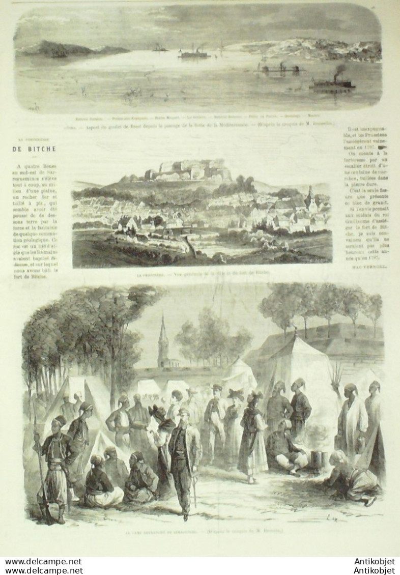 Le Monde Illustré 1870 N°696 Sarrebrûck Bitche (57) Strasbourg (67) Italie Rome St-Pierre - 1850 - 1899
