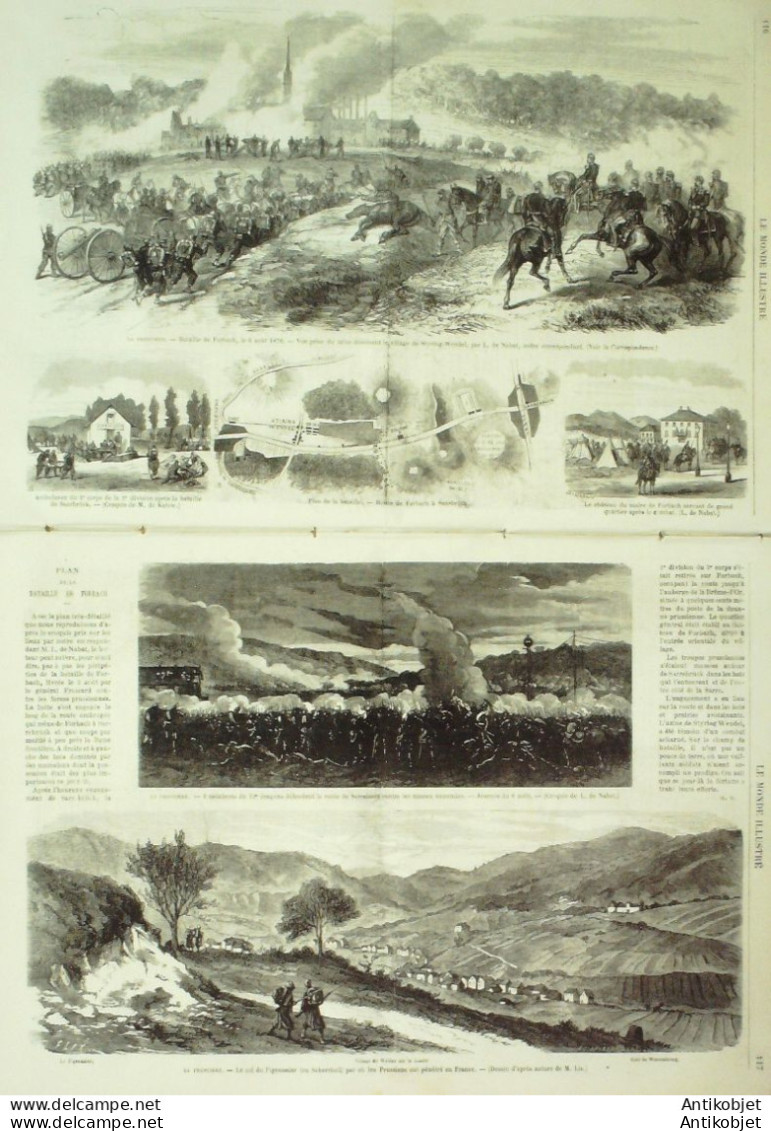Le Monde Illustré 1870 N°697 Faulquemont Forbach Saarbrûck (57) Wissembourg (67) Suisse Bâle - 1850 - 1899
