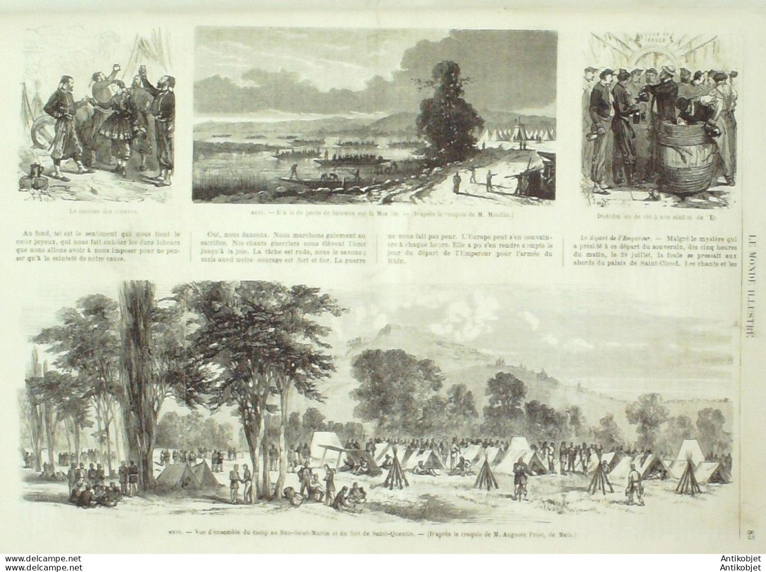 Le Monde Illustré 1870 N°695 Metz Sarrebrûck (57) St-Cloud (92) Chine Tien-Tsin - 1850 - 1899