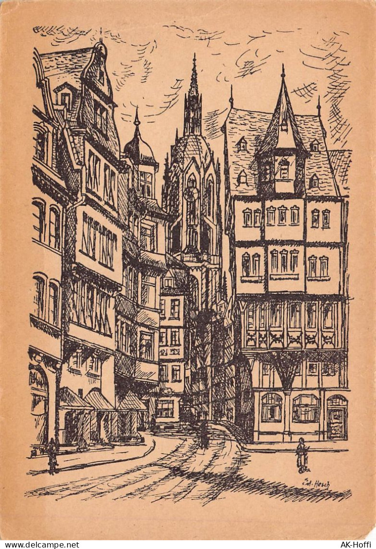 FRANKFURT AM MAIN Domblick Am Alten Markt Vom Aufbau-Verlag Emil Hallstein, Frankfurt - Frankfurt A. Main