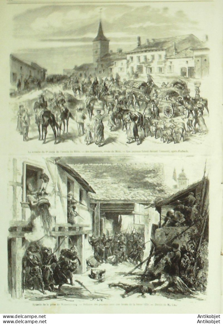 Le Monde Illustré 1870 N°698 Ars-Largunez Metz (57) Wissembourg Reichshoffen St-Avold (67) - 1850 - 1899