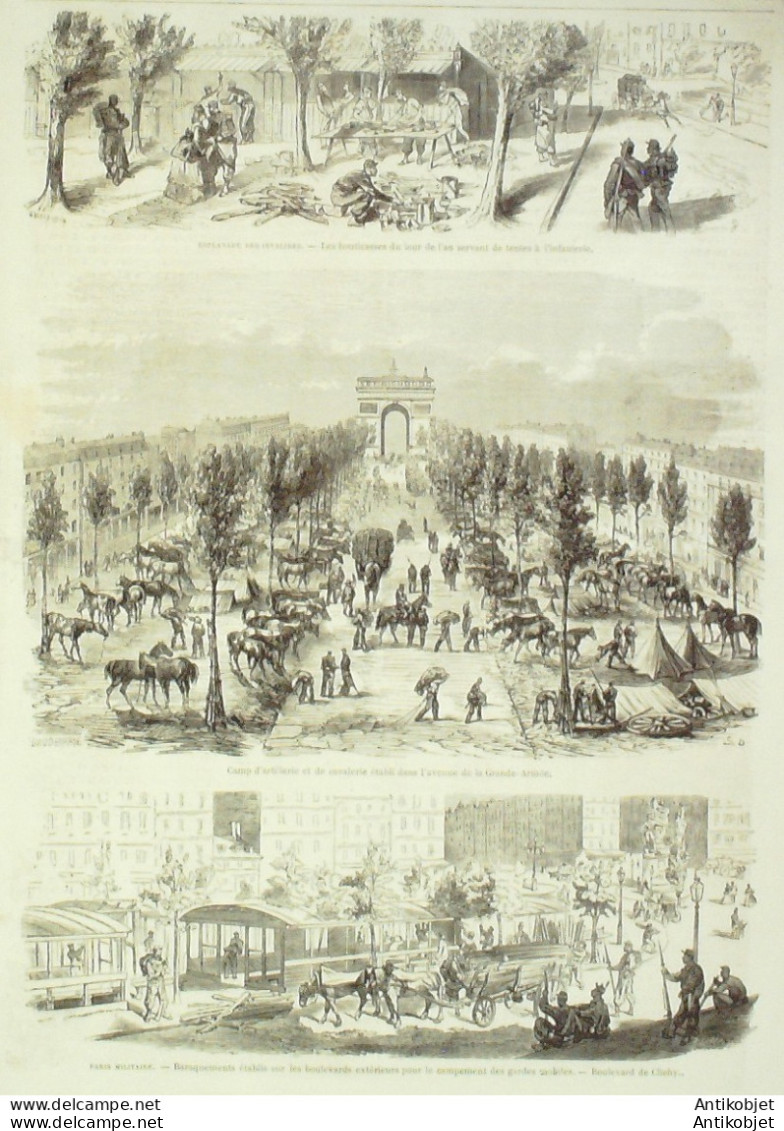 Le Monde Illustré 1870 N°702 Allemagne Wilhemlshoehe Cassel St-Cloud (92) Villejuif (94) Montmartre  - 1850 - 1899