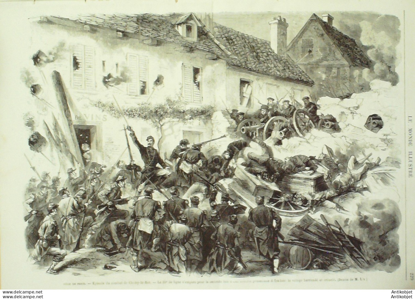 Le Monde Illustré 1870 N°704 Choisy-le-Roi (94) Meudon (92) Siège De Paris Combats Claymore - 1850 - 1899