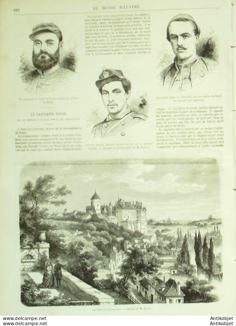 Le Monde Illustré 1870 N°708 Maisons-Alfort (94) Chateaudun (28) Chatillon (92) Pont De Sèvres - 1850 - 1899