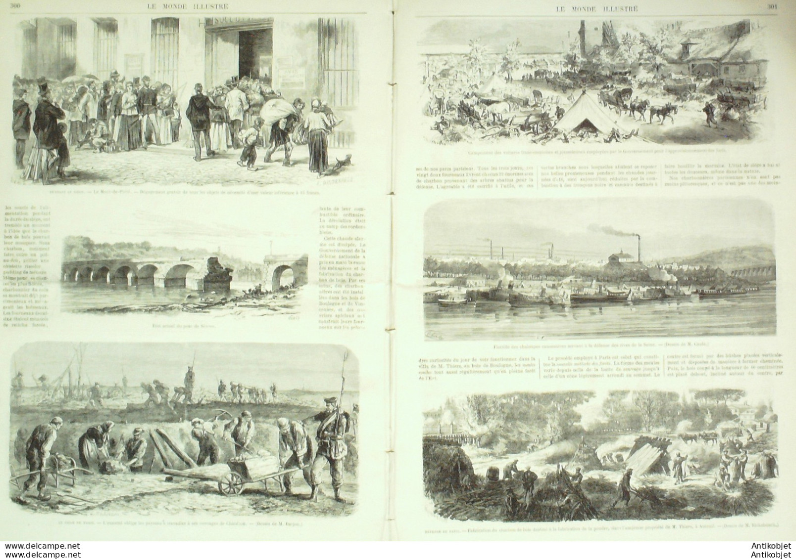 Le Monde Illustré 1870 N°708 Maisons-Alfort (94) Chateaudun (28) Chatillon (92) Pont De Sèvres - 1850 - 1899