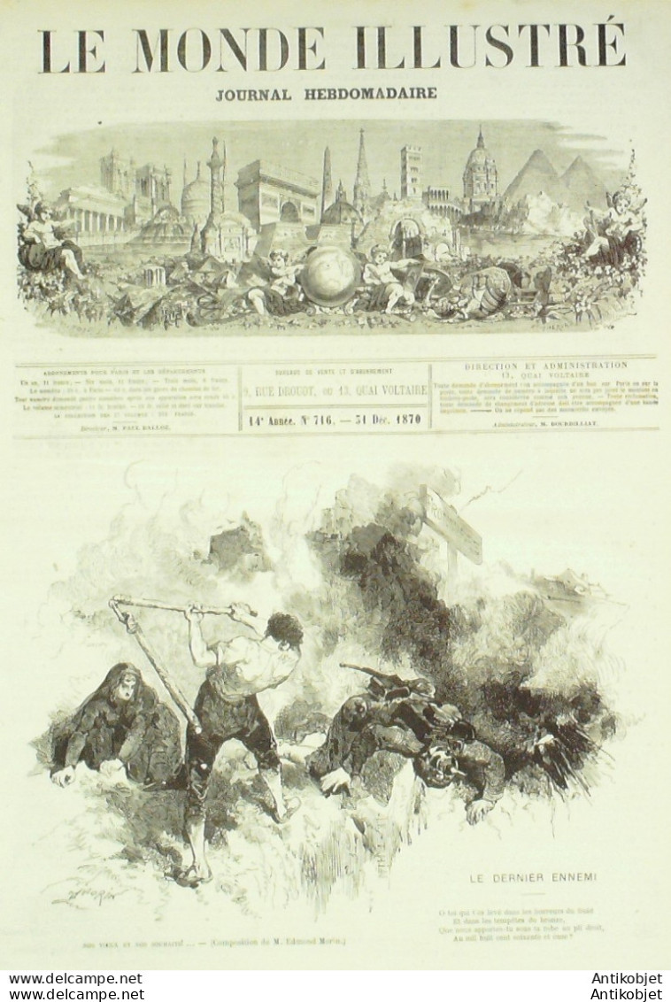 Le Monde Illustré 1870 N°716 Groslay (95) Bourget (93)  - 1850 - 1899