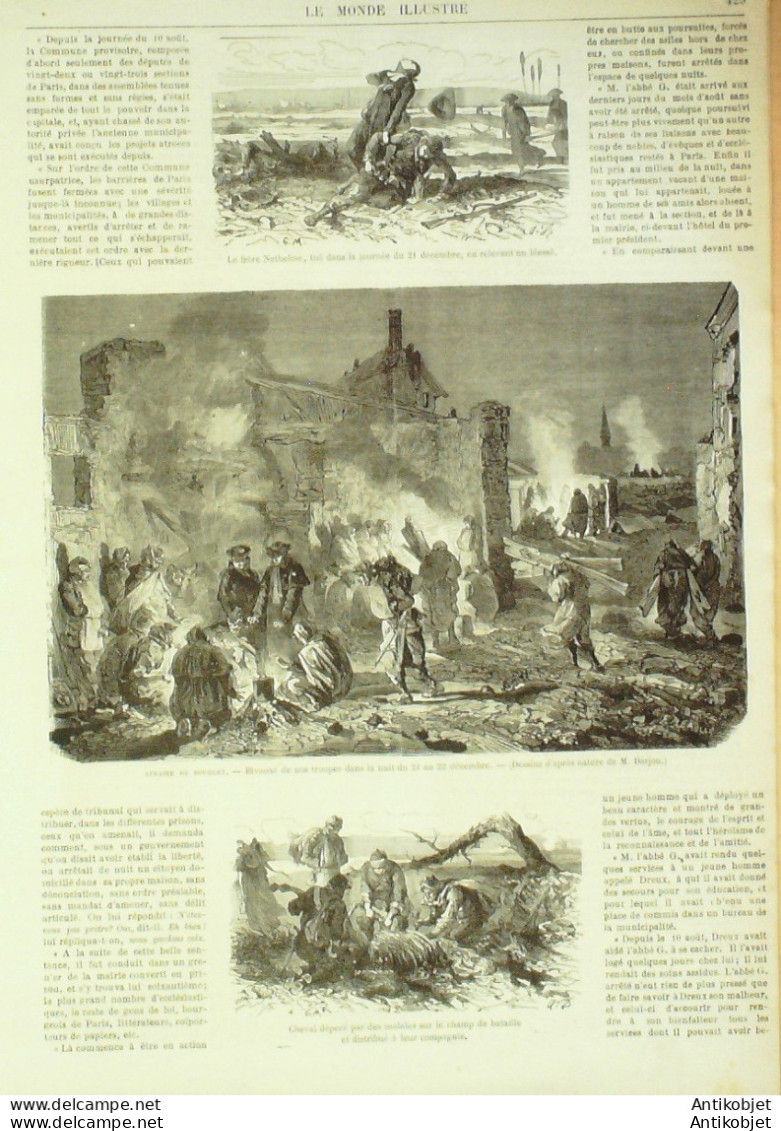 Le Monde illustré 1870 n°716 Groslay (95) Bourget (93) 