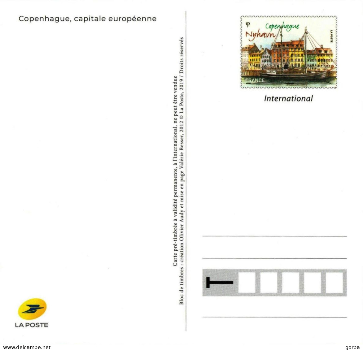 *Carte Maximum Entier Postal - Capitale D'Europe - COPENHAGUE - Neuve - Pseudo-officiële  Postwaardestukken