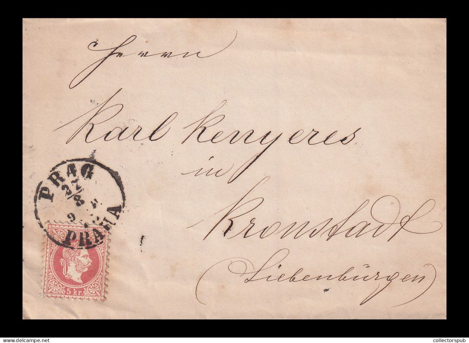 PRAG 1873. Nice Cover To Kronstadt ( Hungary) - Briefe U. Dokumente