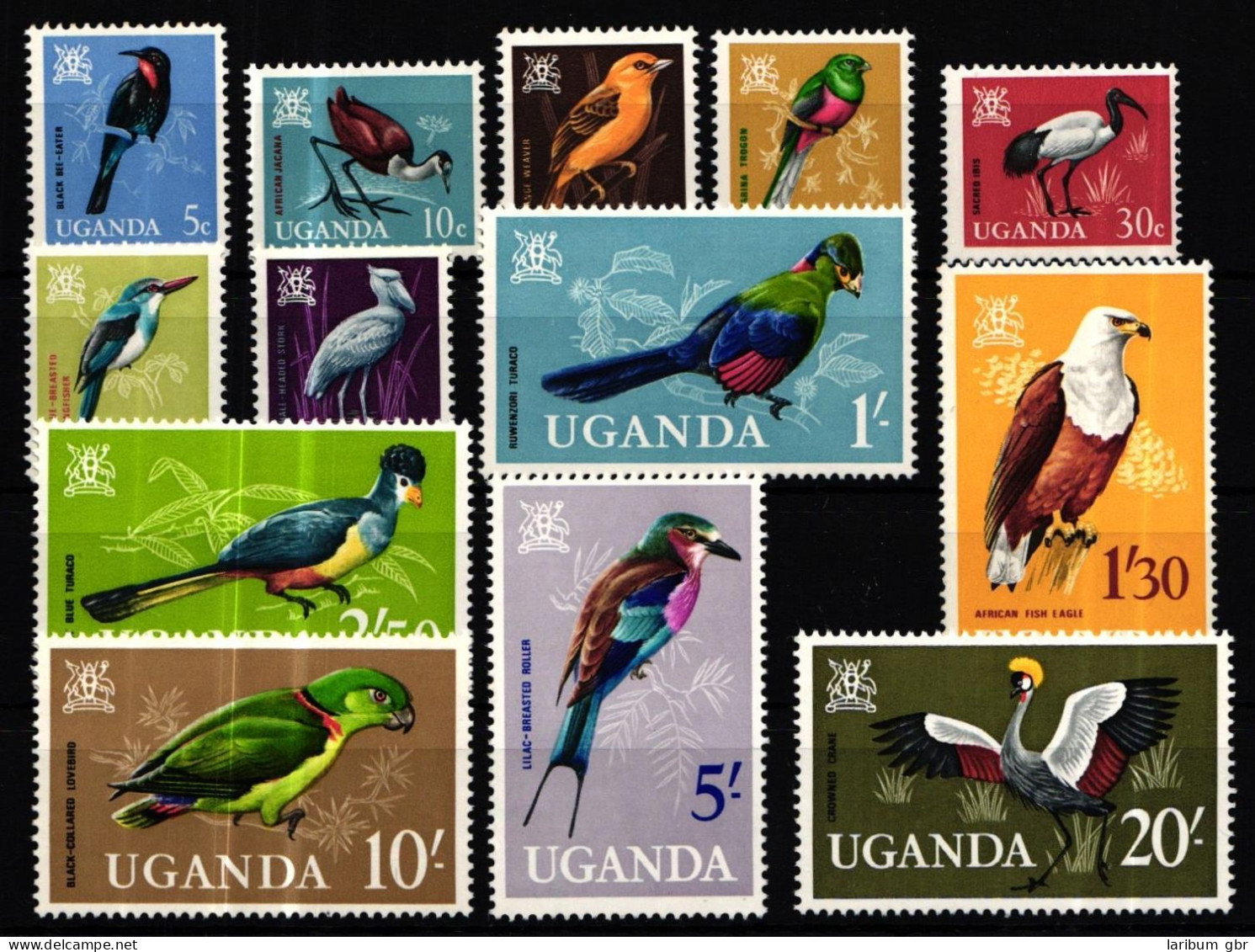 Uganda 87-100 Ohne 94 Postfrisch Tiere Wildtiere #HG305 - Uganda (1962-...)