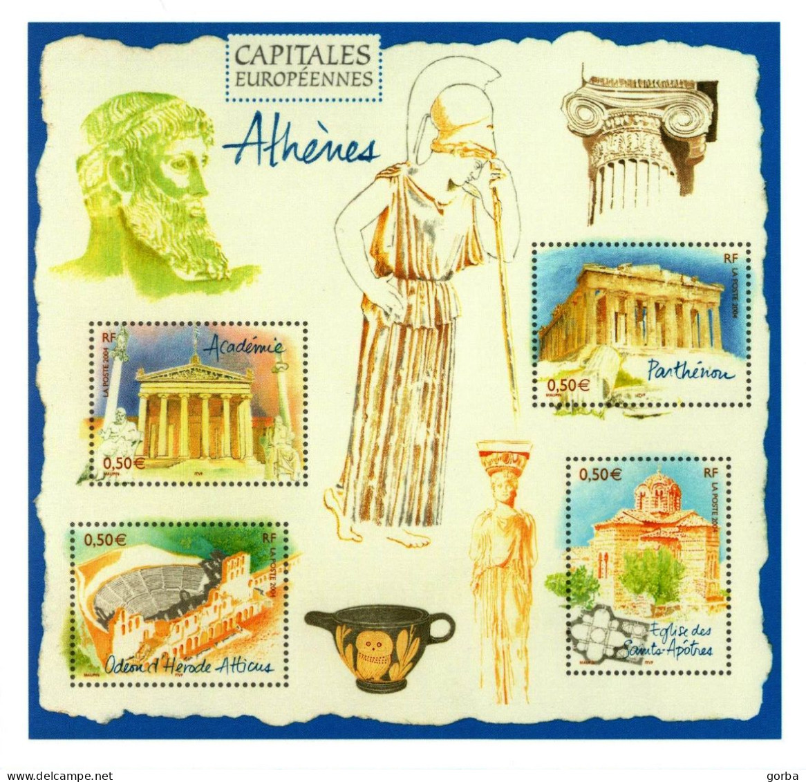 *Carte Maximum Entier Postal - Capitale D'Europe - ATHENES - Neuve - Pseudo-officiële  Postwaardestukken