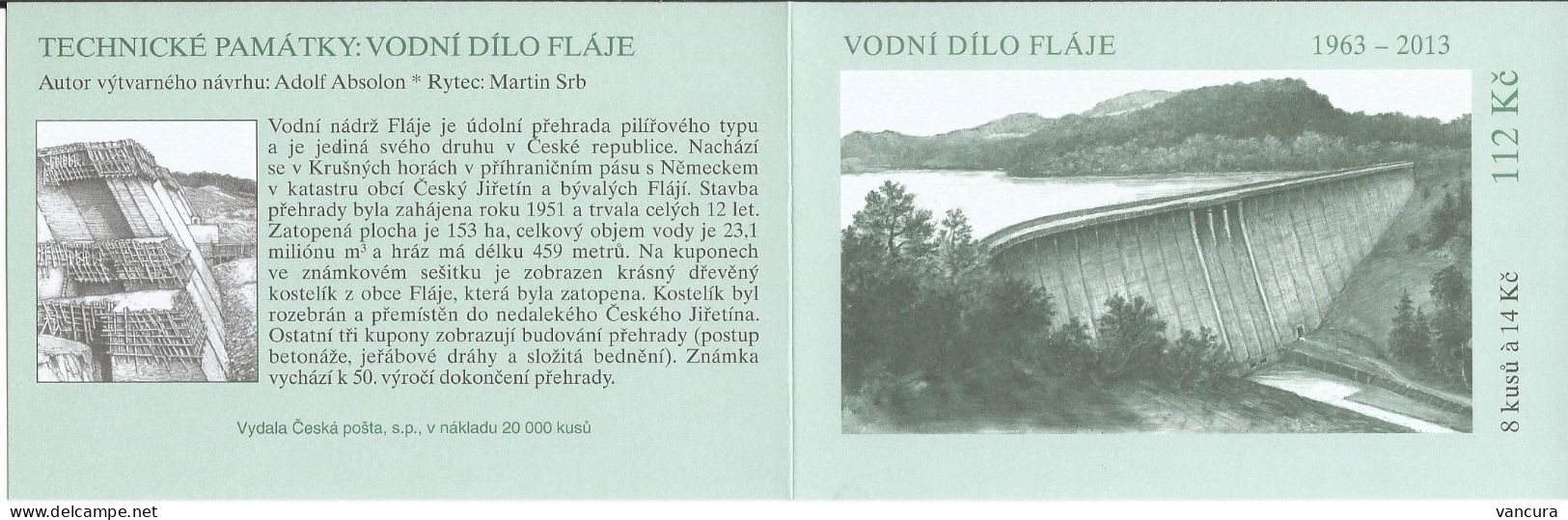 **booklet 763 Czech Republic Flaje Water Dam 2013 - Water