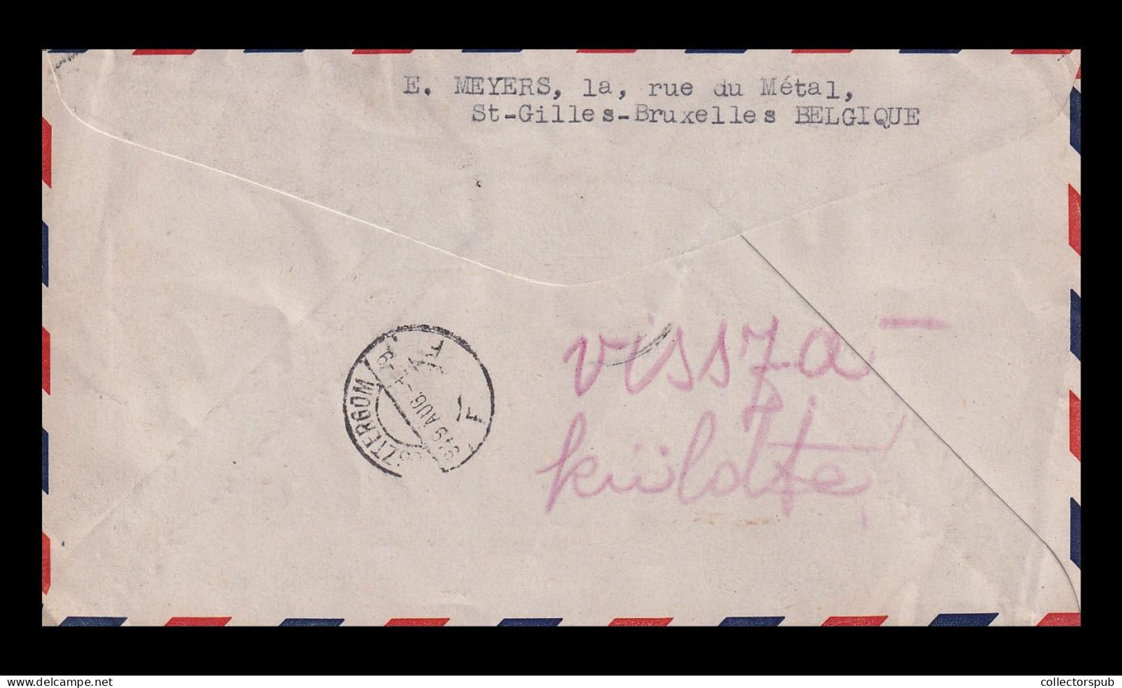 BELGIUM 1949. Nice Airmail Cover To Hungary - Cartas & Documentos