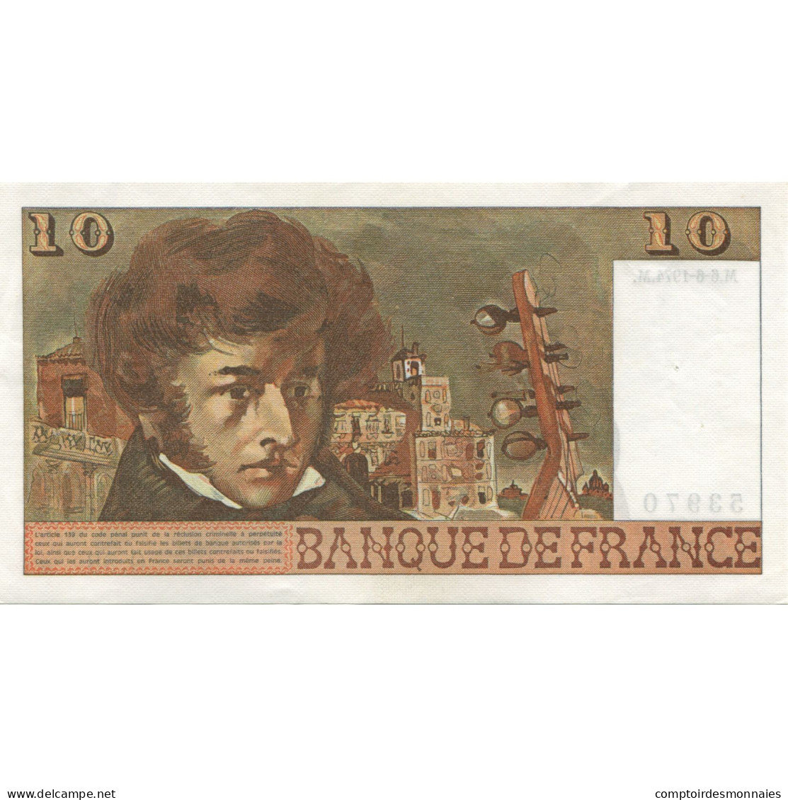 France, 10 Francs, Berlioz, 1974-06-06, G.58, SPL - 10 F 1972-1978 ''Berlioz''