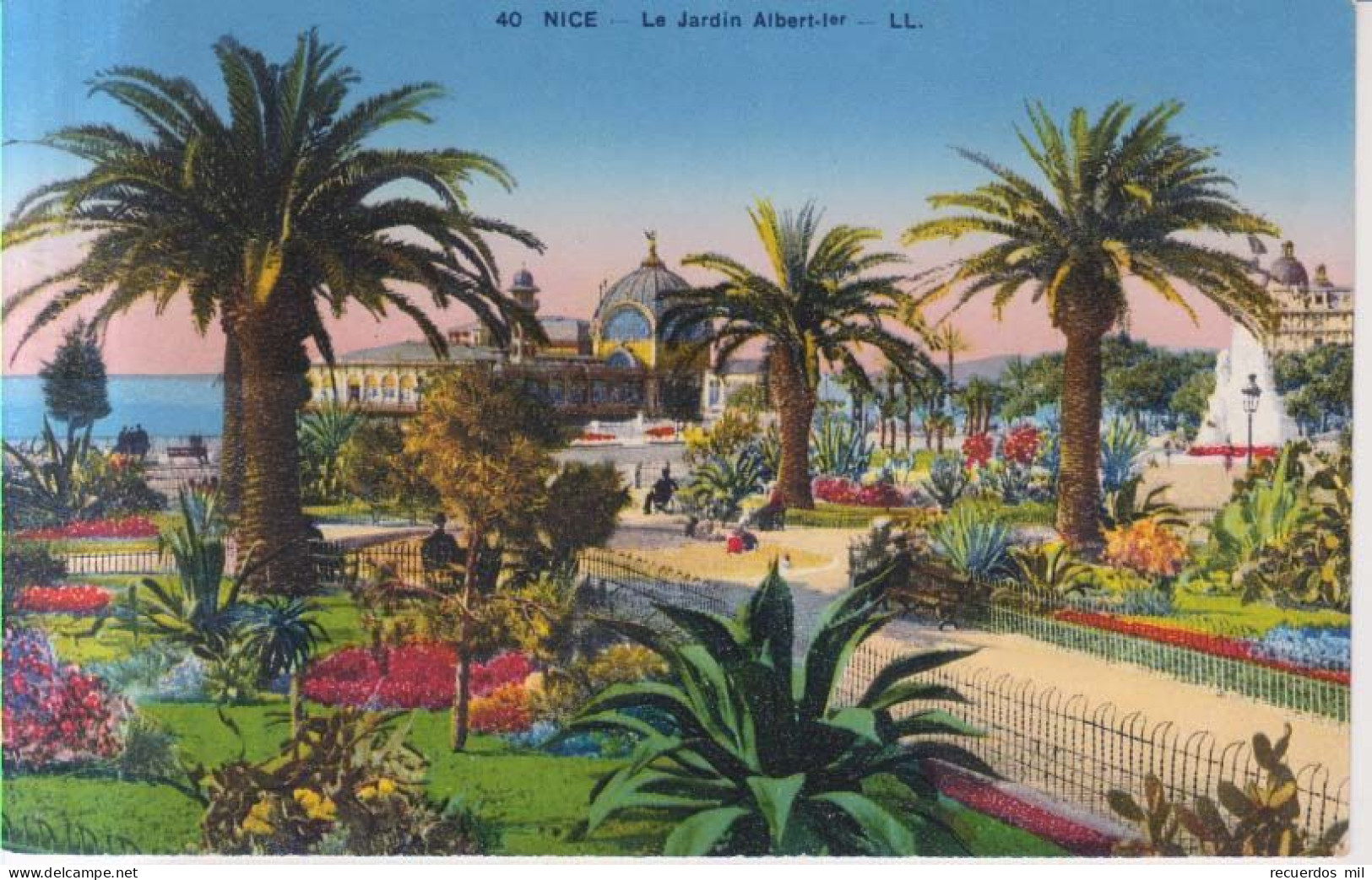 Nice Le Jardin Albert 1º Carte Postale Animee - Parcs Et Jardins