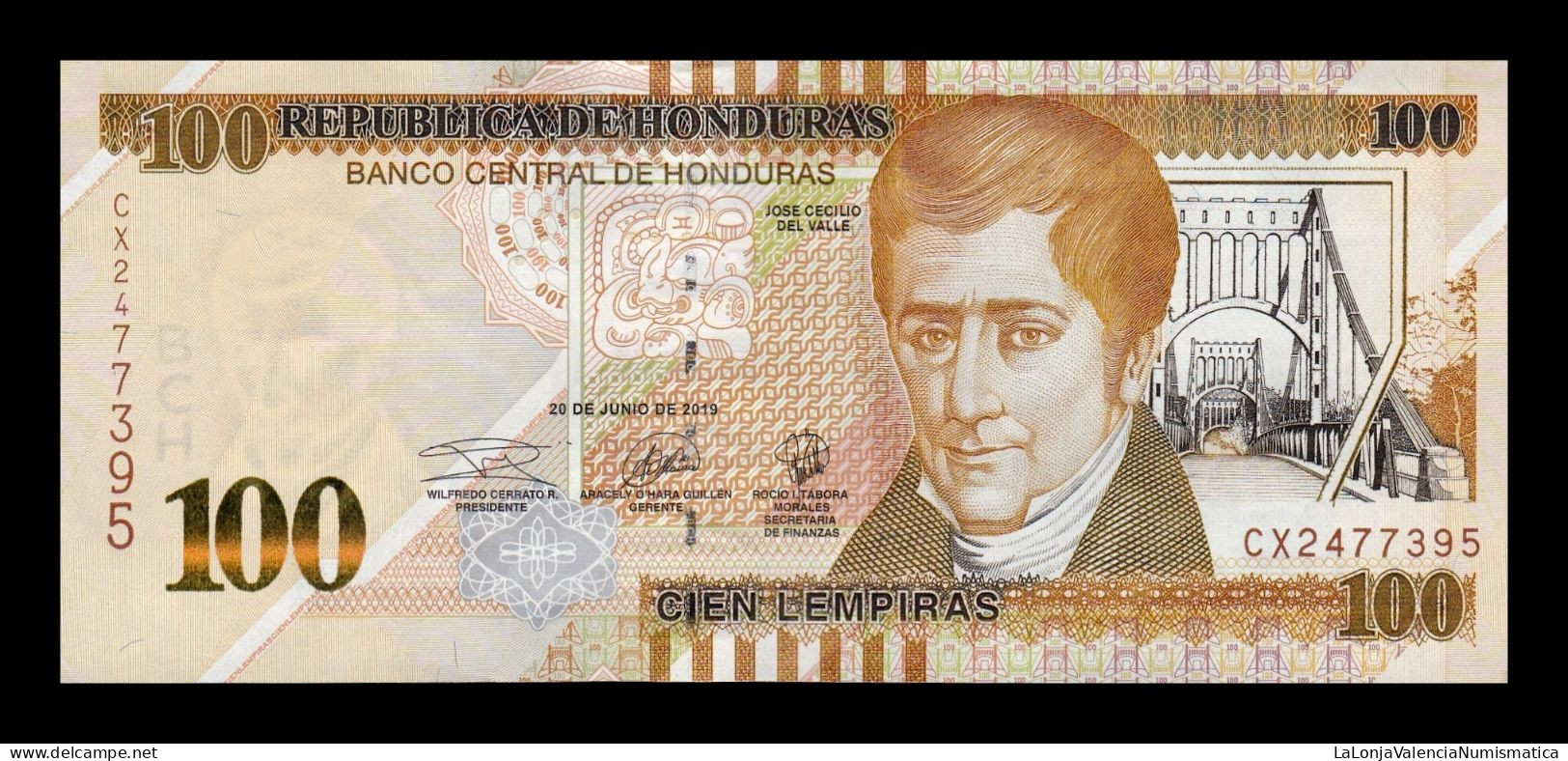 Honduras 100 Lempiras 2019 Pick 102d Sc Unc - Honduras