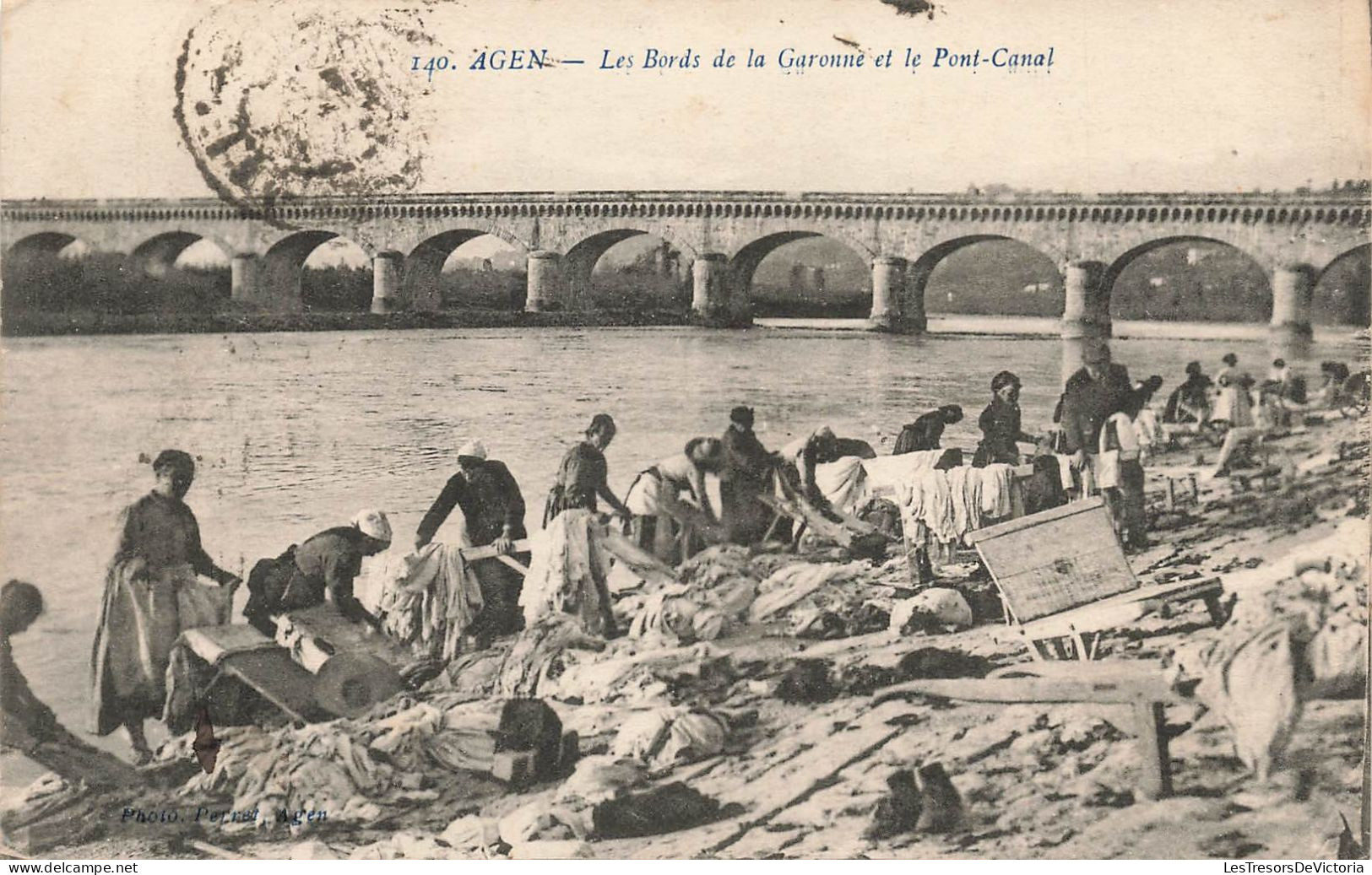 FRANCE - Agen - Les Bords De La Garonne Et Le Pont Canal - Animé - Carte Postale Ancienne - Agen