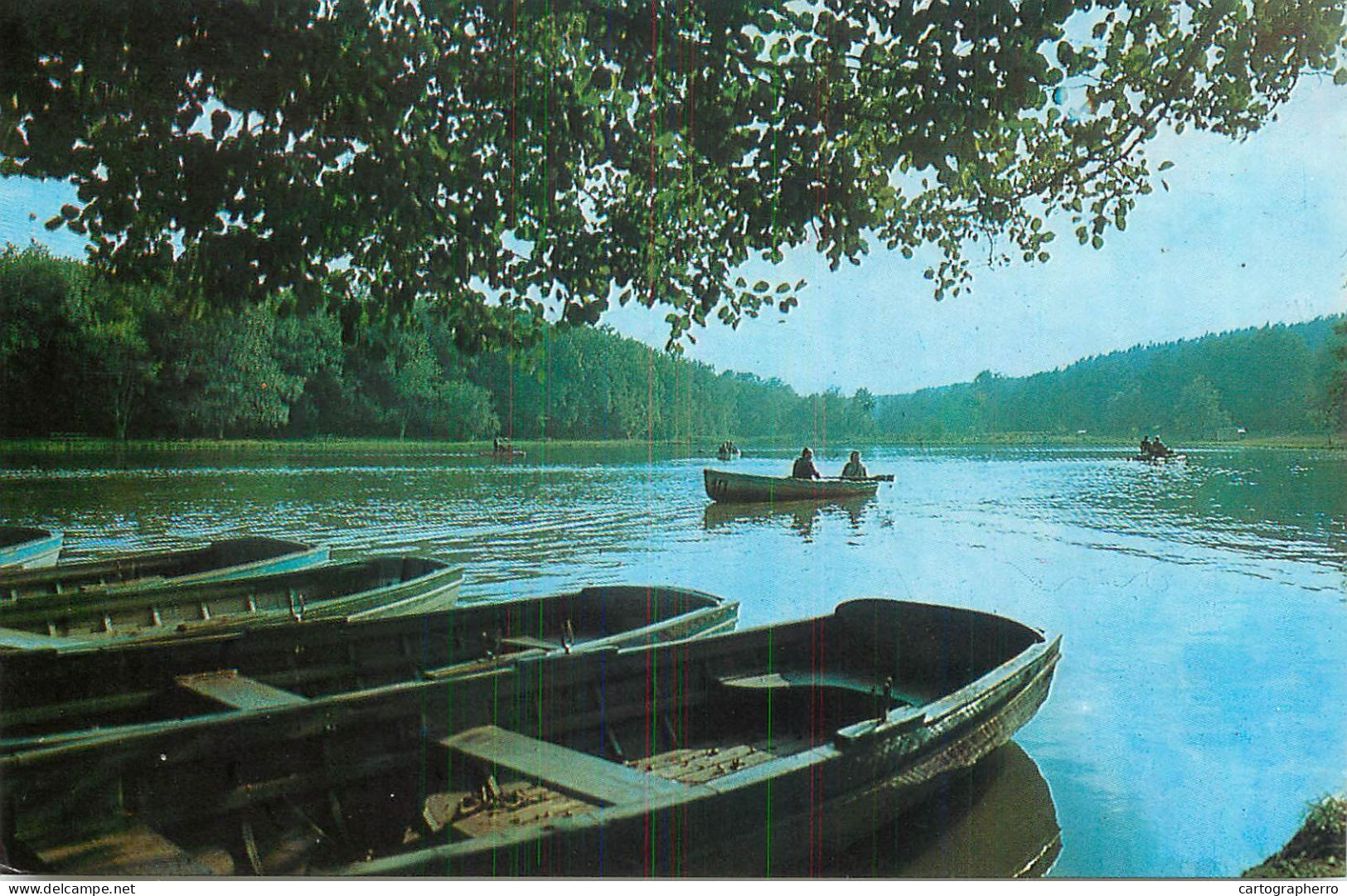 Navigation Sailing Vessels & Boats Themed Postcard Romania Sibiu Dumbrava Lake - Zeilboten