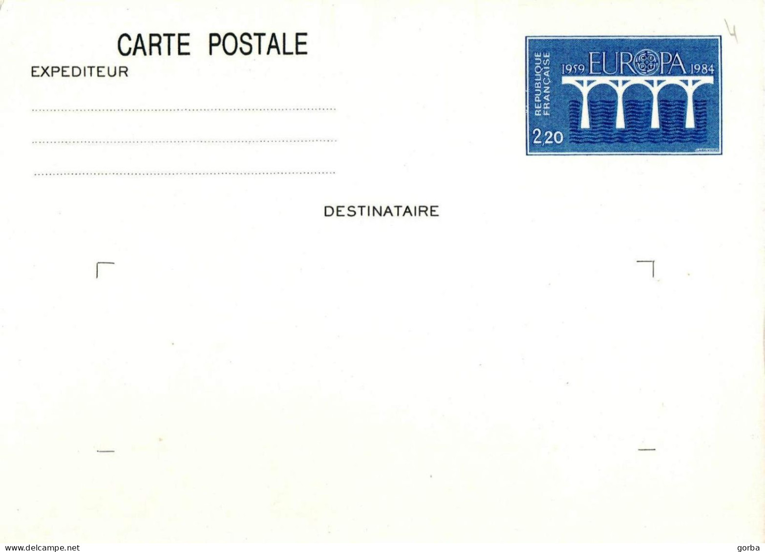 *Carte Postale Entier Postal - Type 2.20F Europa - Neuf - Postales Tipos Y (antes De 1995)
