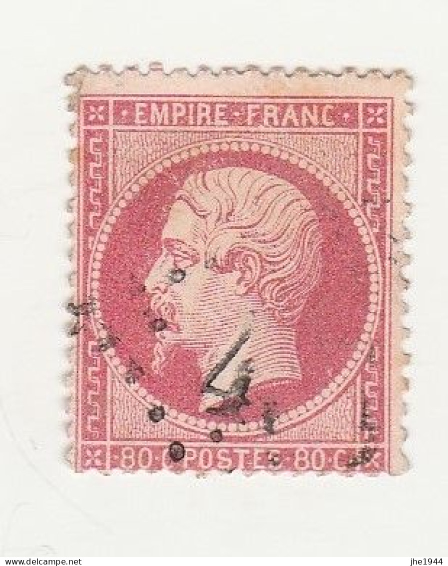 France N° 24a Napoléon III 80 C Rose Foncé - 1862 Napoléon III.