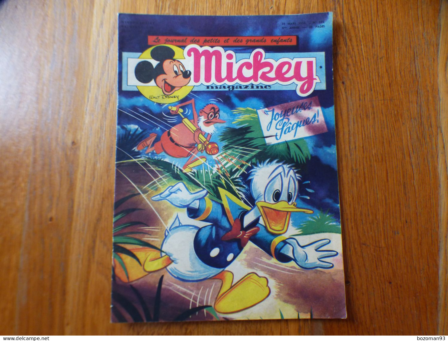 JOURNAL MICKEY BELGE  N° 286 Du 29/03/1956 COVER DONALD + BELLE ET LE CLOCHARD - Journal De Mickey