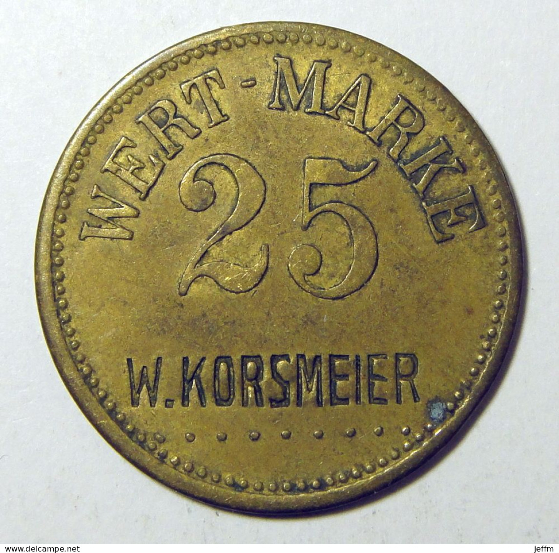 Alsace - Strasbourg - W. Korsmeier - 25 Pf. - Monétaires / De Nécessité