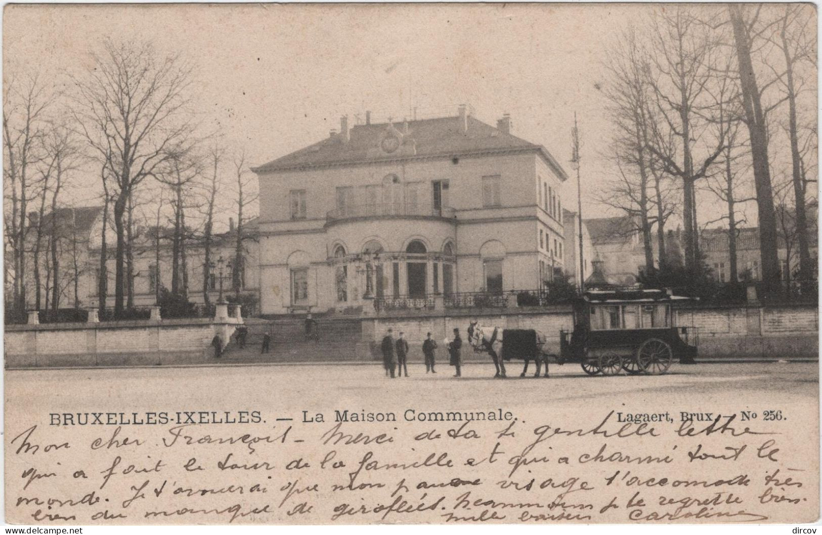 Elsene - Ixelles - Gemeentehuis (Lagaert Nr 256) (gelopen Kaart Van Voor 1900 Met Zegel) - Ixelles - Elsene