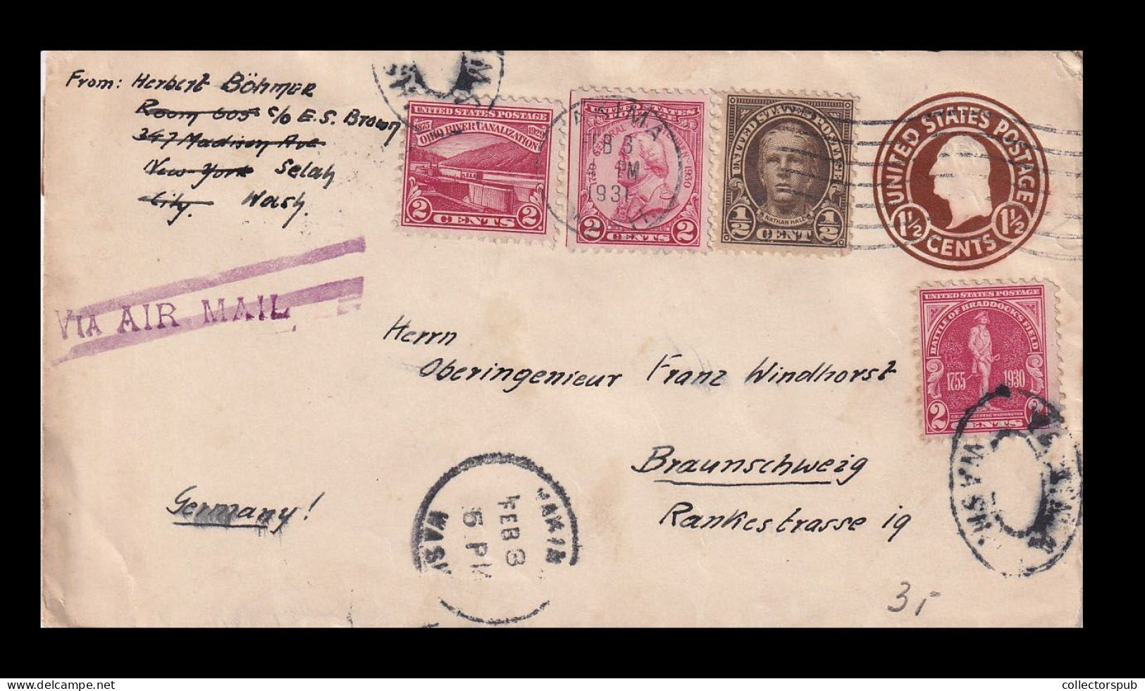 USA 1931 Nice Airmail Cover To Germany - Cartas & Documentos