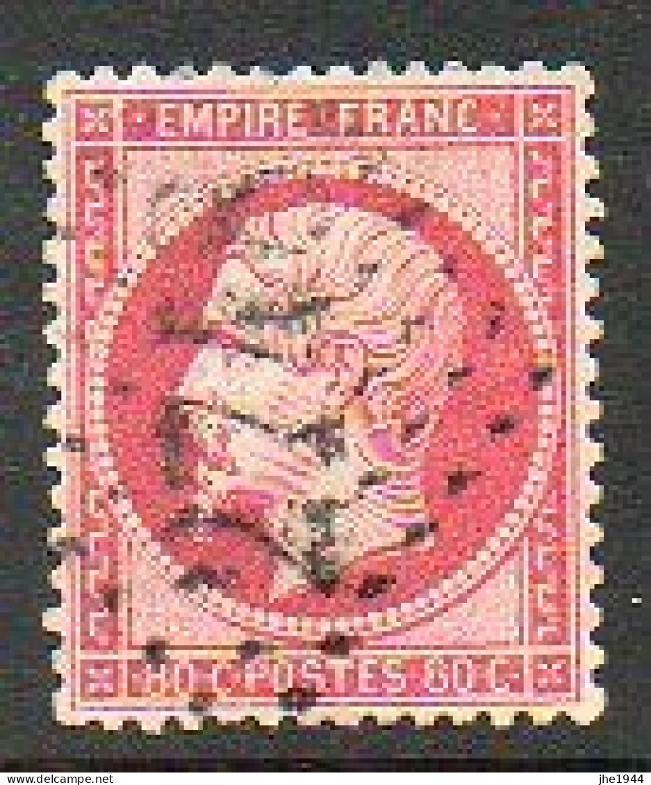 France N° 24 Napoléon III 80 C Rose - 1862 Napoleone III