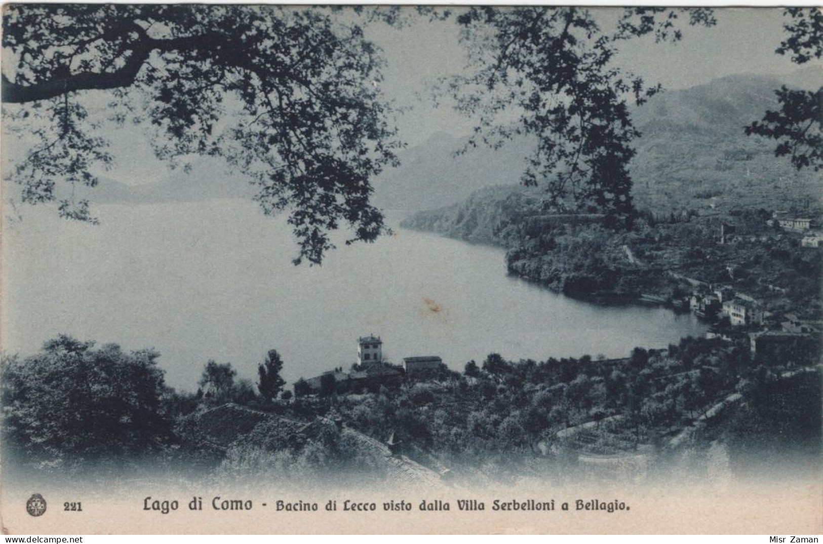 In 6 Languages Read A Story: Lago Di Como. Bacino Di Lecco Visto Dalla Villa Serbelloni A Bellagio. Lake Basin Seen From - Como