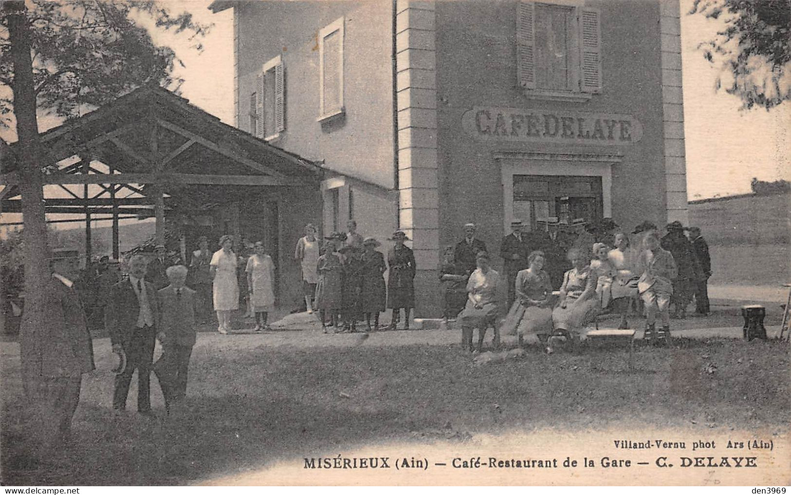 MISERIEUX (Ain) - Café-Restaurant De La Gare, C. Delaye - Ecrit (2 Scans) - Ohne Zuordnung