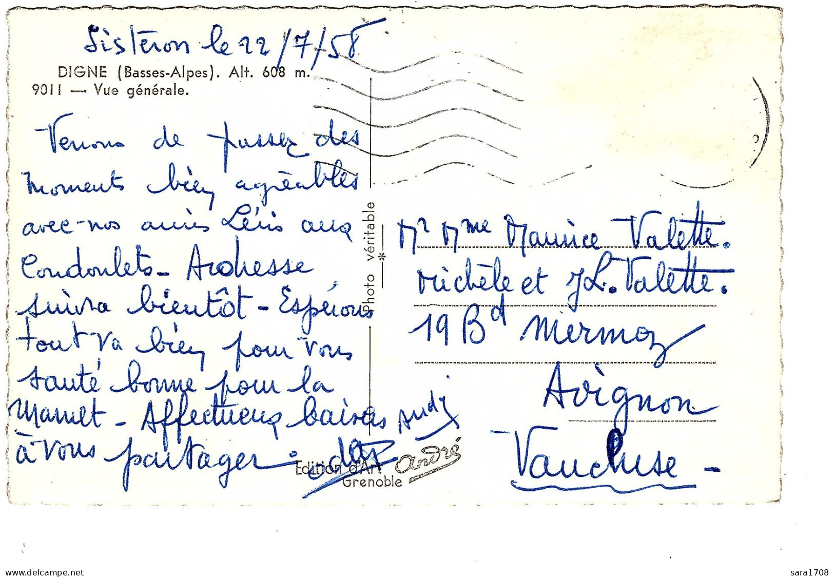 04 DIGNE, Vue Générale. éditeur ANDRÉ. 2 SCAN. - Digne