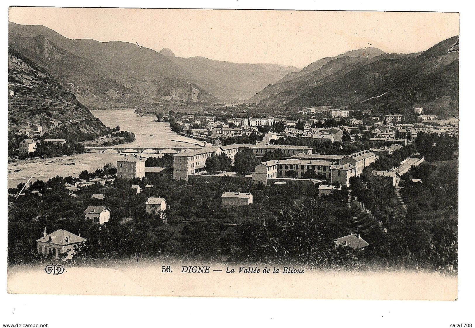 04 DIGNE, La Vallée De La Bléone. éditeur E.L.D. 2 SCAN. - Digne