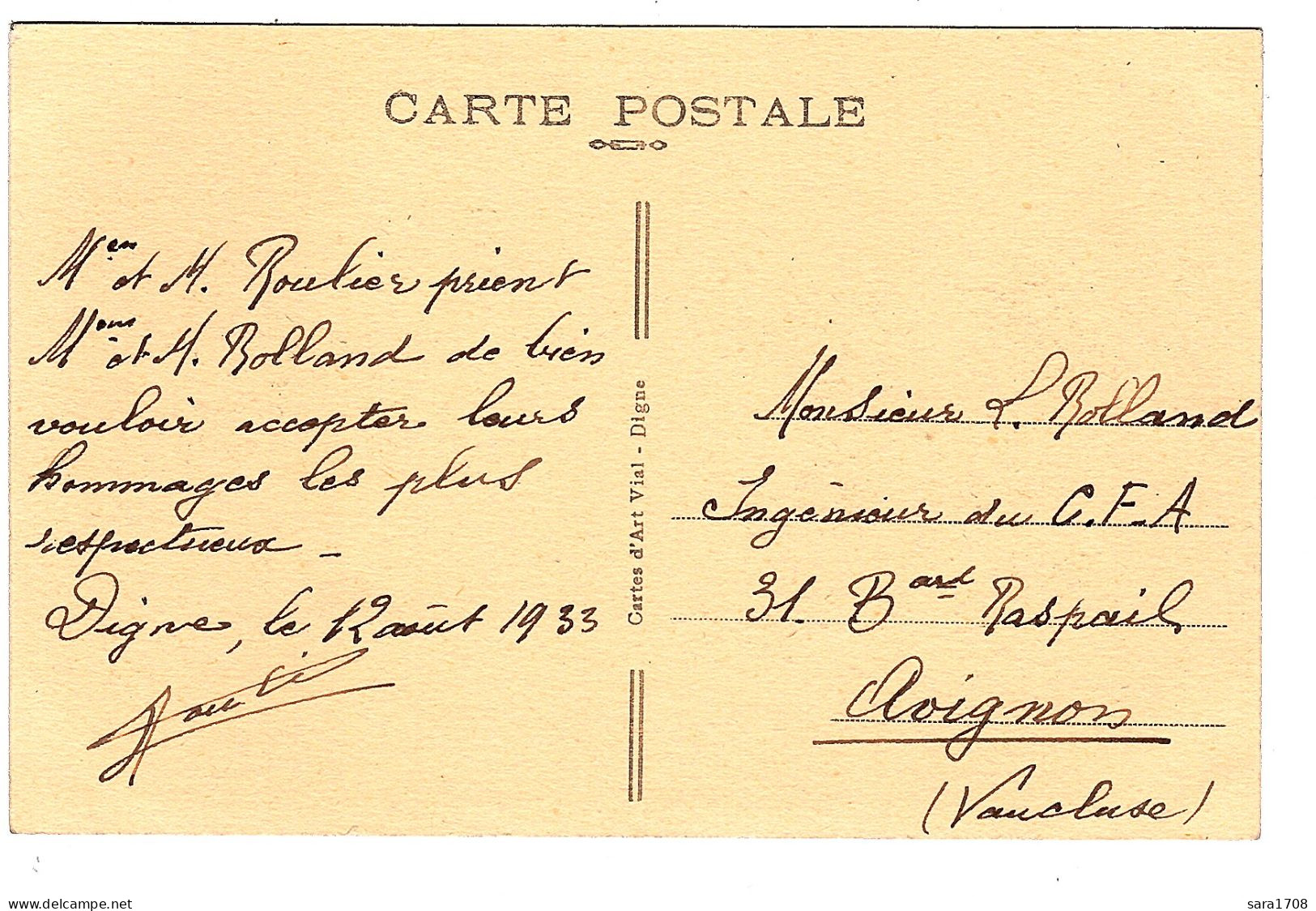 04 DIGNE, Vue Générale Différente. éditeur VIAL. 2 SCAN. - Digne