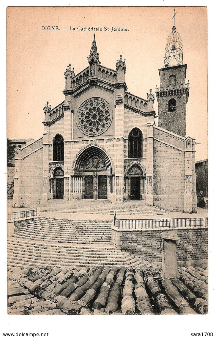 04 DIGNE, La Cathédrale St Jérôme. éditeur VIAL. - Digne