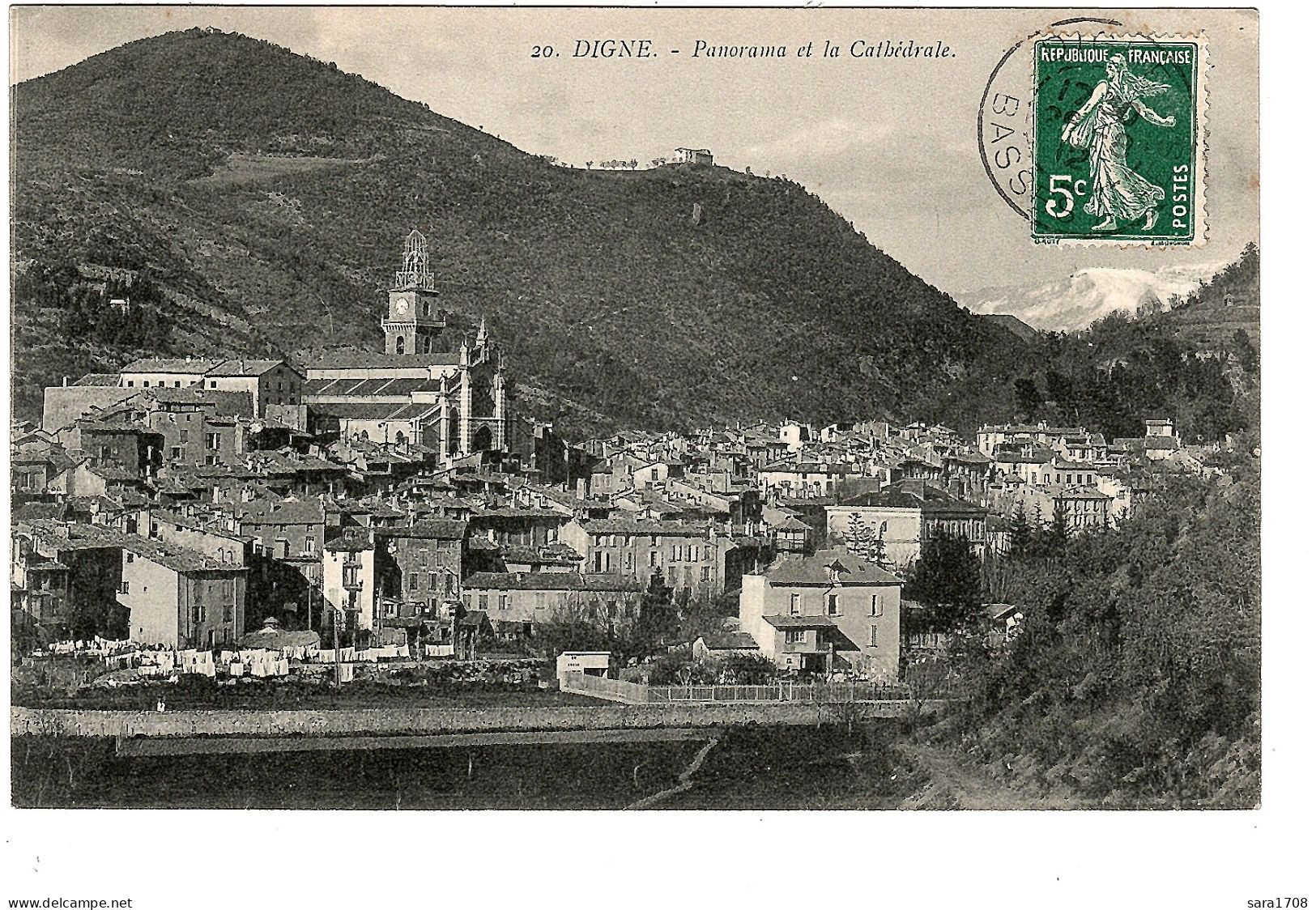 04 DIGNE, Panorama De La Cathédrale. 2 SCAN. - Digne