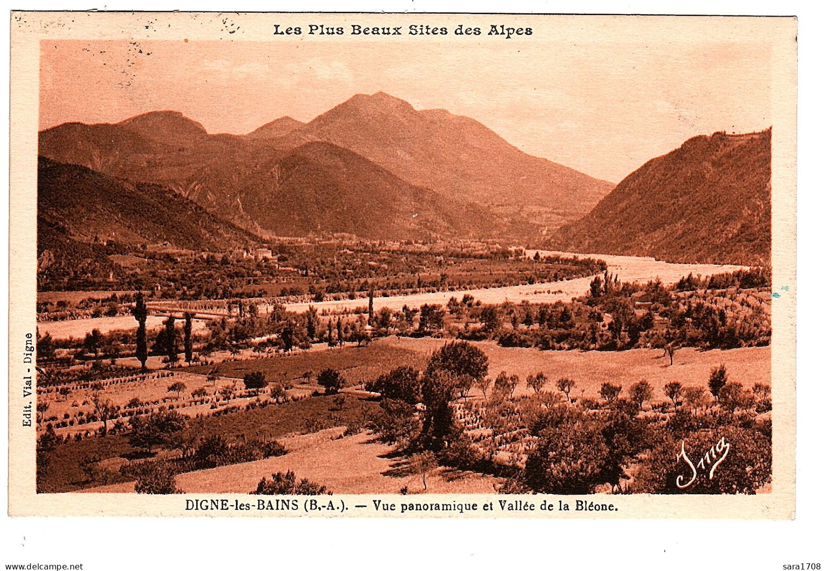 04 DIGNE, Le Vue Panoramique Et Vallée De La Bléone. éditeur VIAL. 2 SCAN. - Digne