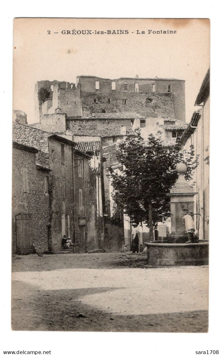 04 GRÉOUX LES BAINS, La Fontaine. - Gréoux-les-Bains