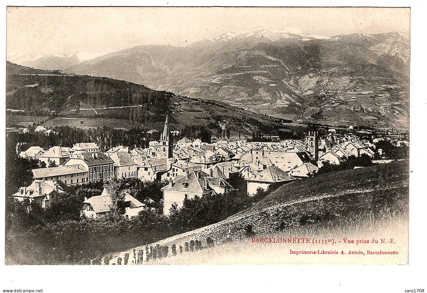 04 BARCELONNETTE. Vue Prise Du N.E. ASTOIN. 2 SCAN. - Barcelonnette