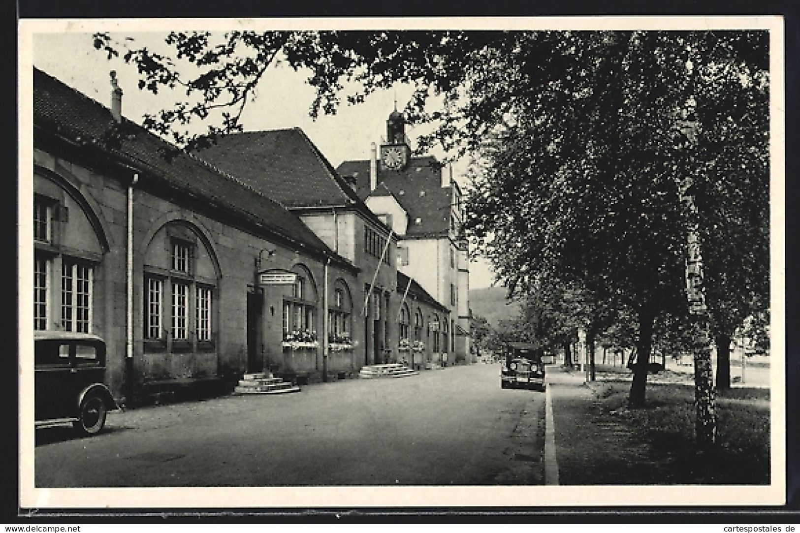 AK Plochingen A. Neckar, Reichsbahngasthaus Fritz Heim Und Strassenpartie  - Autres & Non Classés